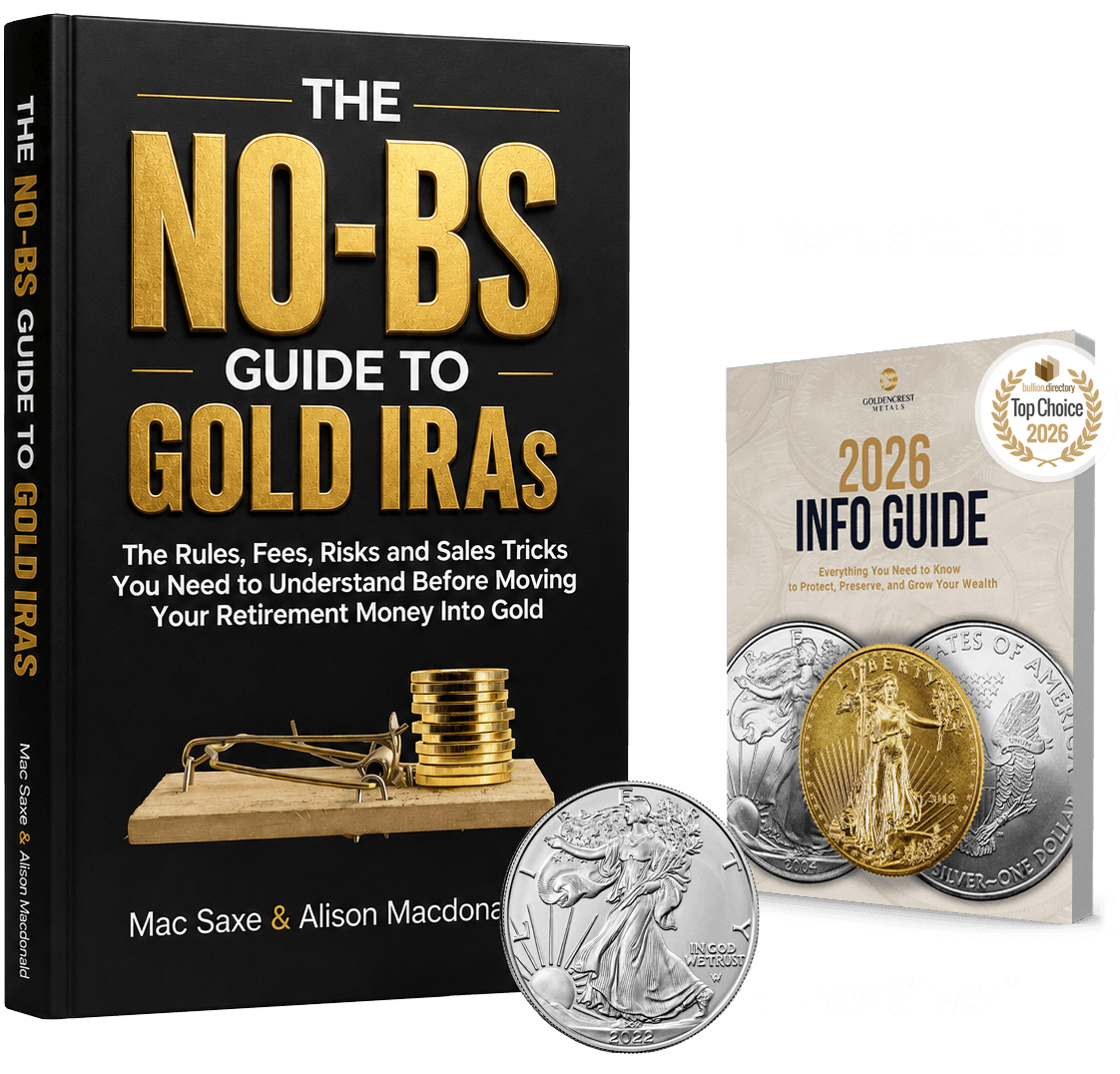 The No-BS Guide to Gold IRAs with Goldencrest bonus guide and silver coin